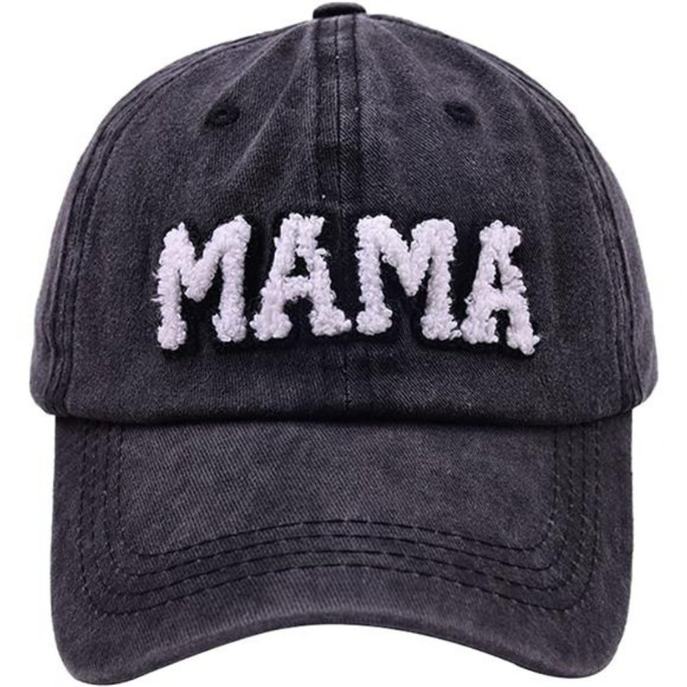 Adjustable Washed Baseball Hat says Mama Vintage Ball Cap for Mom Mommy Hat